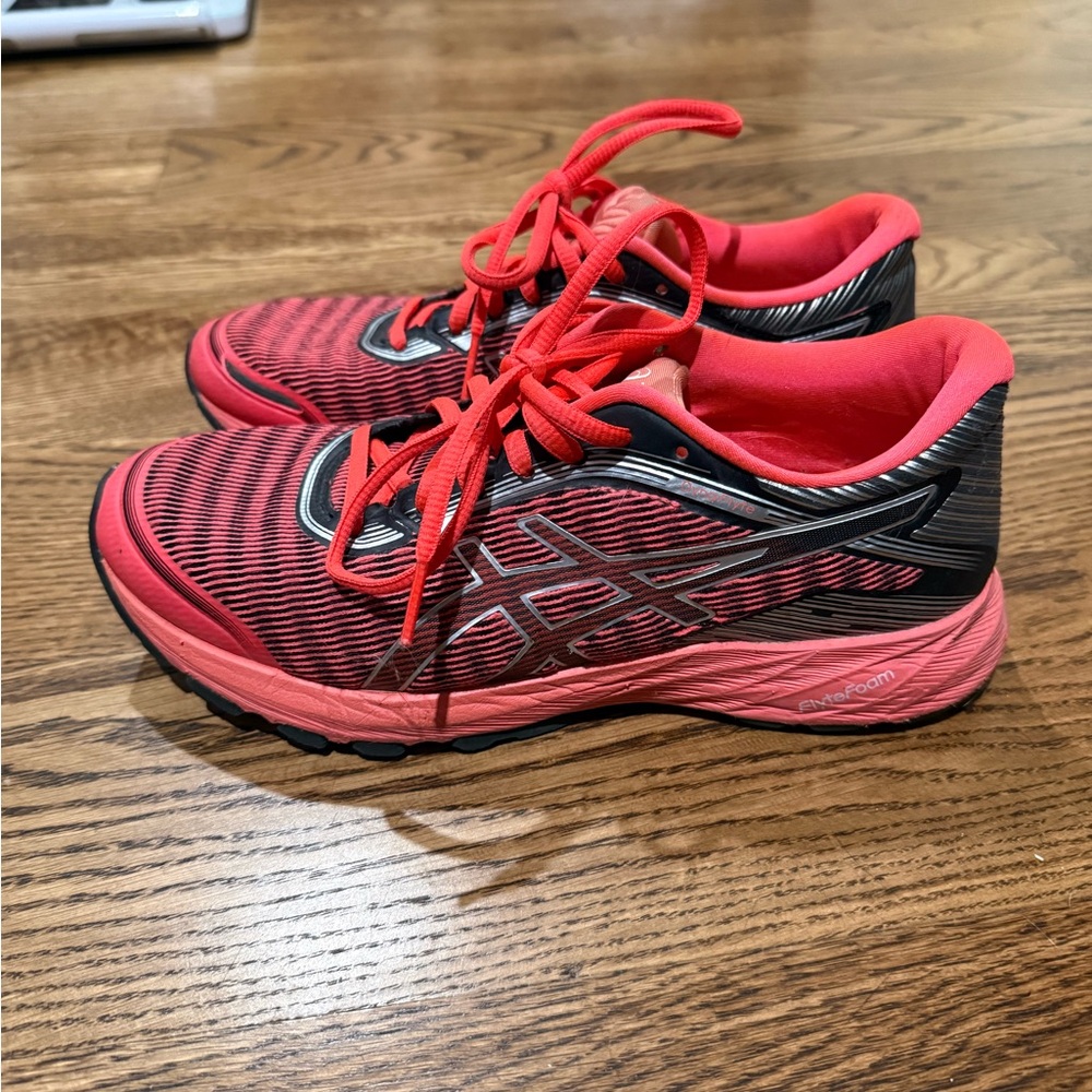 ASICS Dynamic Coral and Black Sneakers